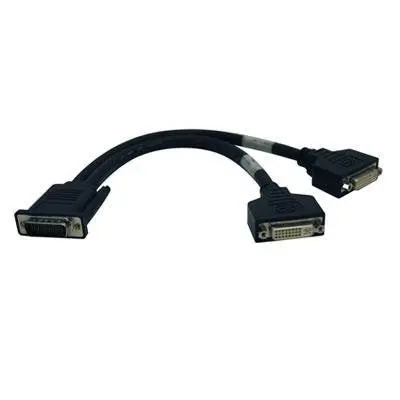 1-Foot Dms-59 To Dual Dvi-I Female Adapter Cable 1