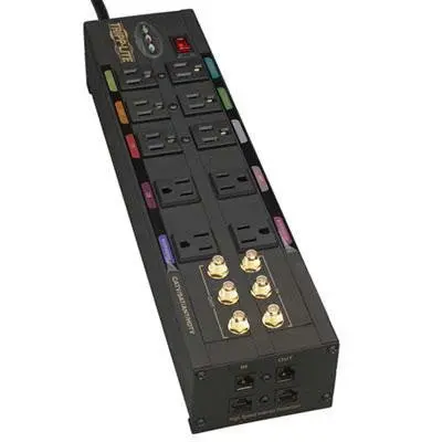 10-Outlet Surge Protector Power Strip With 2,100-Joule Protection 1