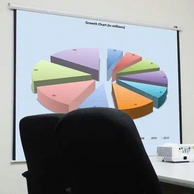 100-Inch Compact Manual Drop Screen – 4:3 Aspect Ratio 1