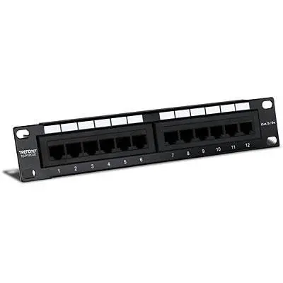 12-Port Cat 5E Unshielded Twisted Pair (Utp) Patch Panel 1