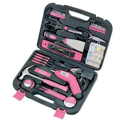 135-Piece Pink Household Tool & Repair Kit 1