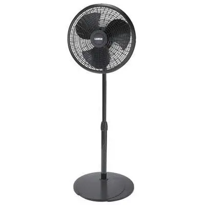 16-Inch Black Pedestal Fan – Quiet, Stable Floor Fan 1