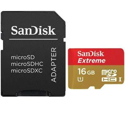 16Gb Sandisk Extreme Microsdhc Card – A1 Rated 1
