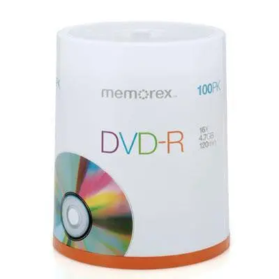 4.7Gb Dvd-R Discs – 16X Speed, 100-Pack Spindle Case 1