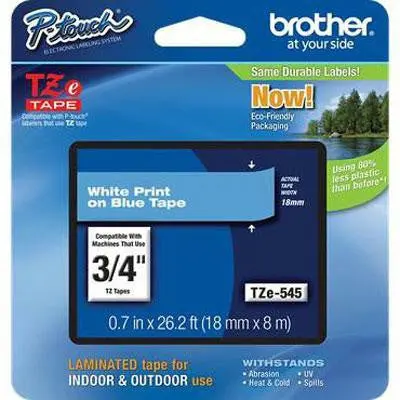 Blue-Backed Label With White Print – 3/4" 1