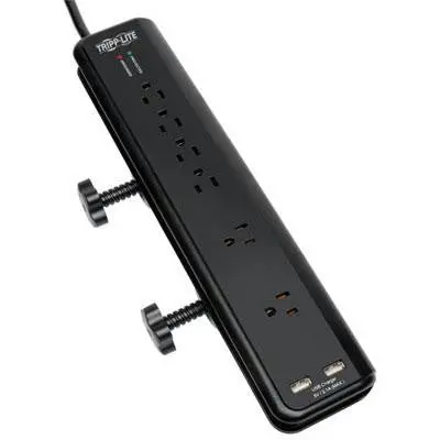 Desk-Mountable 6-Outlet Surge Protector 1