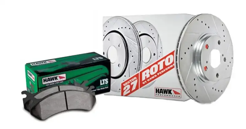 Hawk Performance Sector 27 Rear Brake Kit Hk4465.527Y With Lts Pads — Limited-Stock Performance Package 1