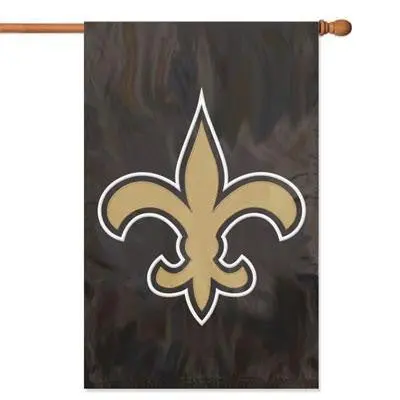 'No Saints' Embroidered Appliqué Garden Flag 1