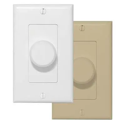Onq Speaker Volume Control Wall Plate – White Aluminum Finish 1
