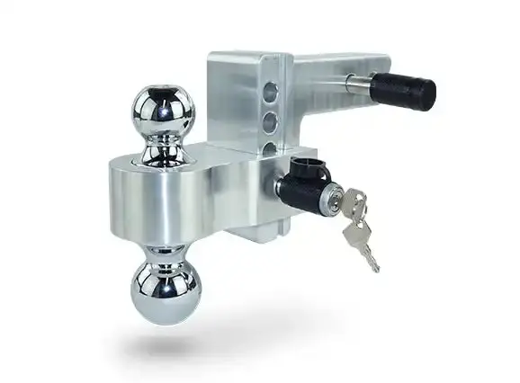 Pacbrake Chrome Ball Mount — 2-Inch Shank, 4-Inch Drop, Heavy-Duty Towing Hardware 1