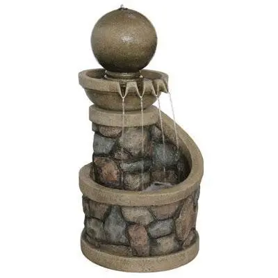 Spiral Column Outdoor Water Fountain 1