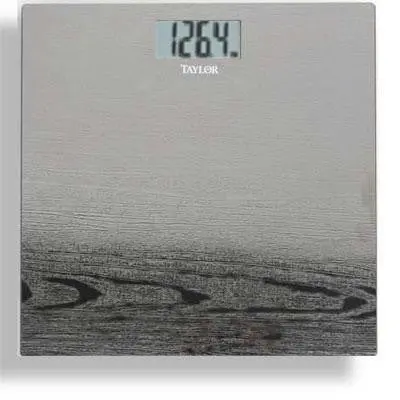 Stainless Steel Wood-Grain Bathroom Scale – Digital Precision Weighing 1