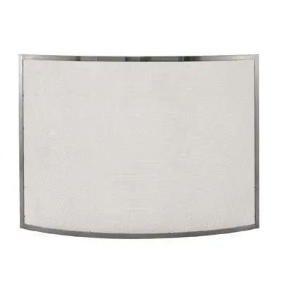 Uf Curved Pewter Fireplace Screen 1