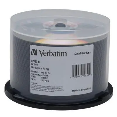 Verbatim Dvd-R 4.7Gb Discs – 8X Speed, Datalifeplus Reliability 1