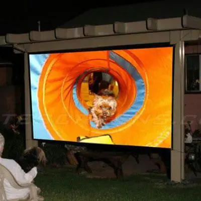 Weather-Resistant 114-Inch Outdoor Projection Screen 1