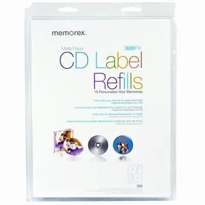 White Matte Cd & Dvd Labels – 300-Count Pack 1