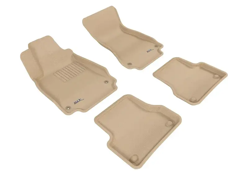 3D Maxpider Kagu All-Weather Floor Mats – Tan, 4-Piece Set (Front + Rear) 1
