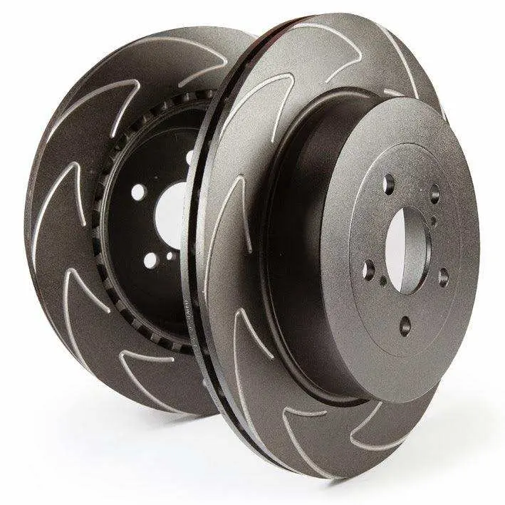 Ebc Bsd7692 Slotted Brake Rotors – V-Groove Design For Enhanced Heat Dissipation & Cooler Pad Operation 1