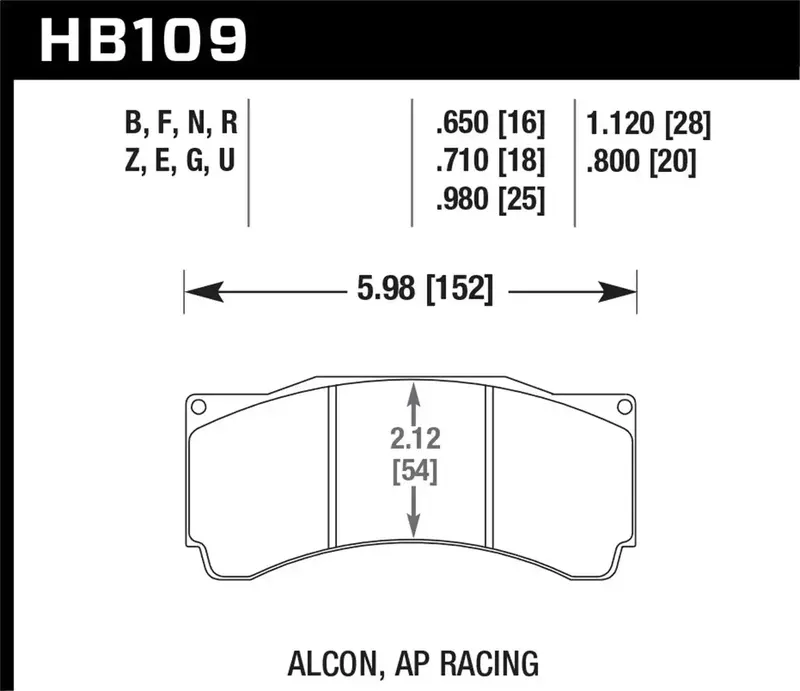 Hawk Dtc-80 Racing Brake Pads – High-Performance Disc Pads (0.980" Thickness, Ap Racing Compatible) 1